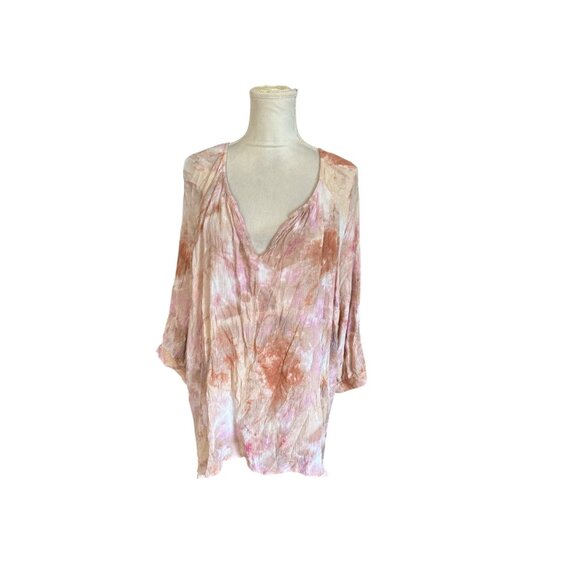 Maurices Womens Tie-Dye Tunic Top V Neck Size 3XL Flowy Boho Style - Picture 7 of 7